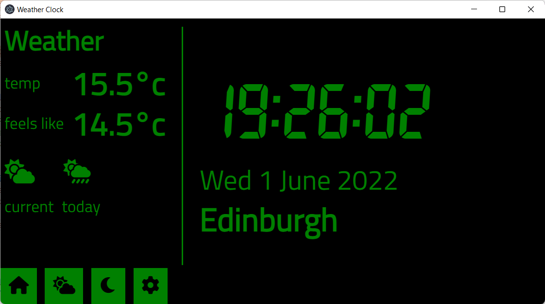 Timechief UI with better weather conditions